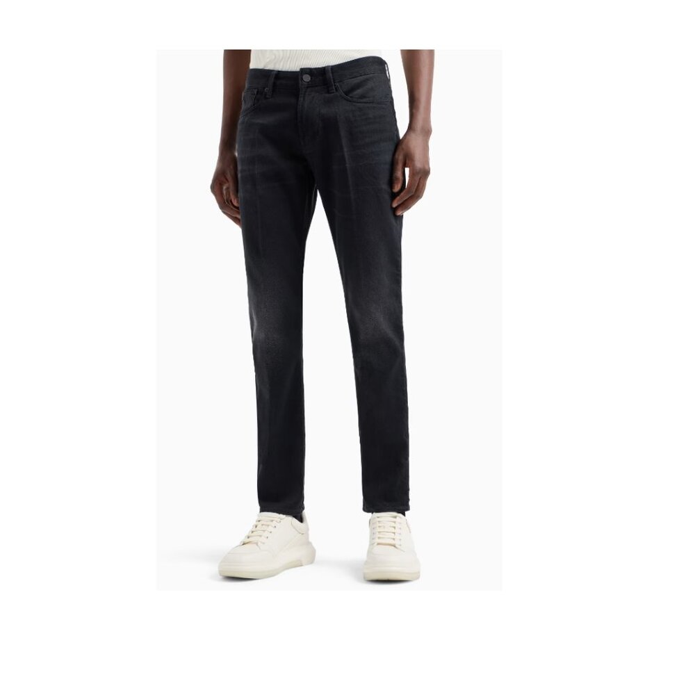 Emporio Armani Men's J06 Slim Fit Black Jeans Size 33 Style 7V1J06 1D1EZ